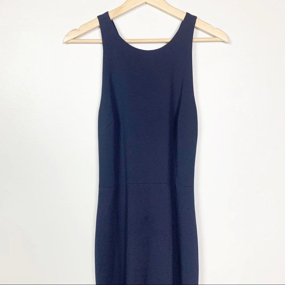BHLDN Classy Navy Maxi Dress Criss Cross Straps 10 - Picture 4 of 14